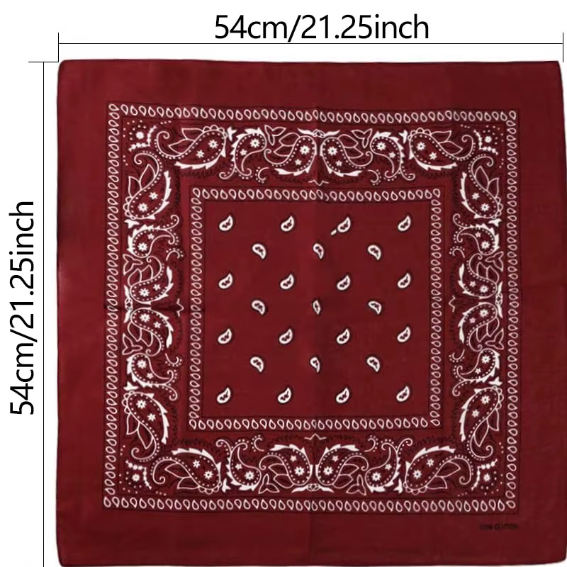 Hip Hop Cowboy Paisley écharpe grand bandana tête