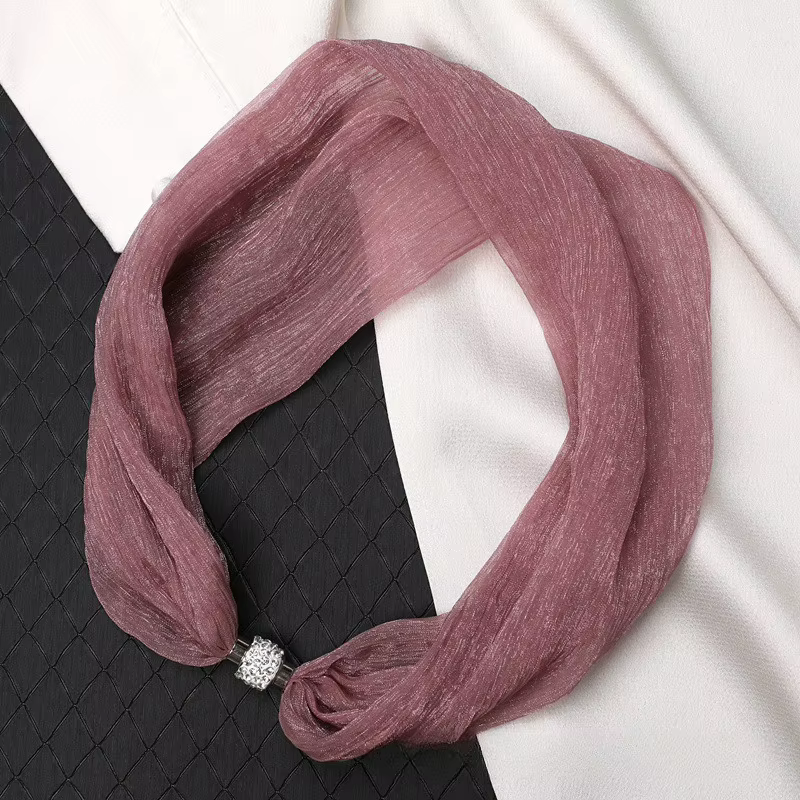Écharpe Magnétique Classique Unie Tendance pour Femme