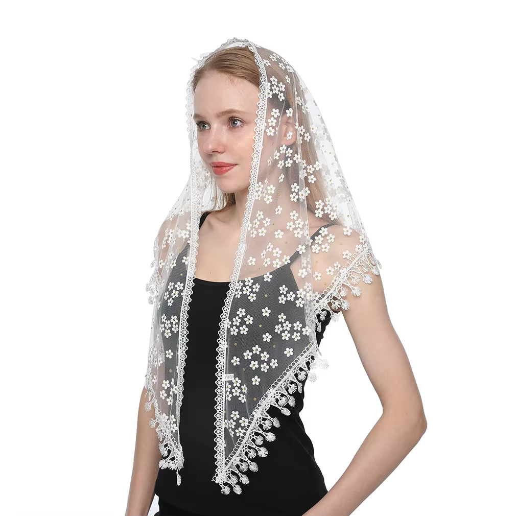 Écharpe Triangle à Pompon pour Femme