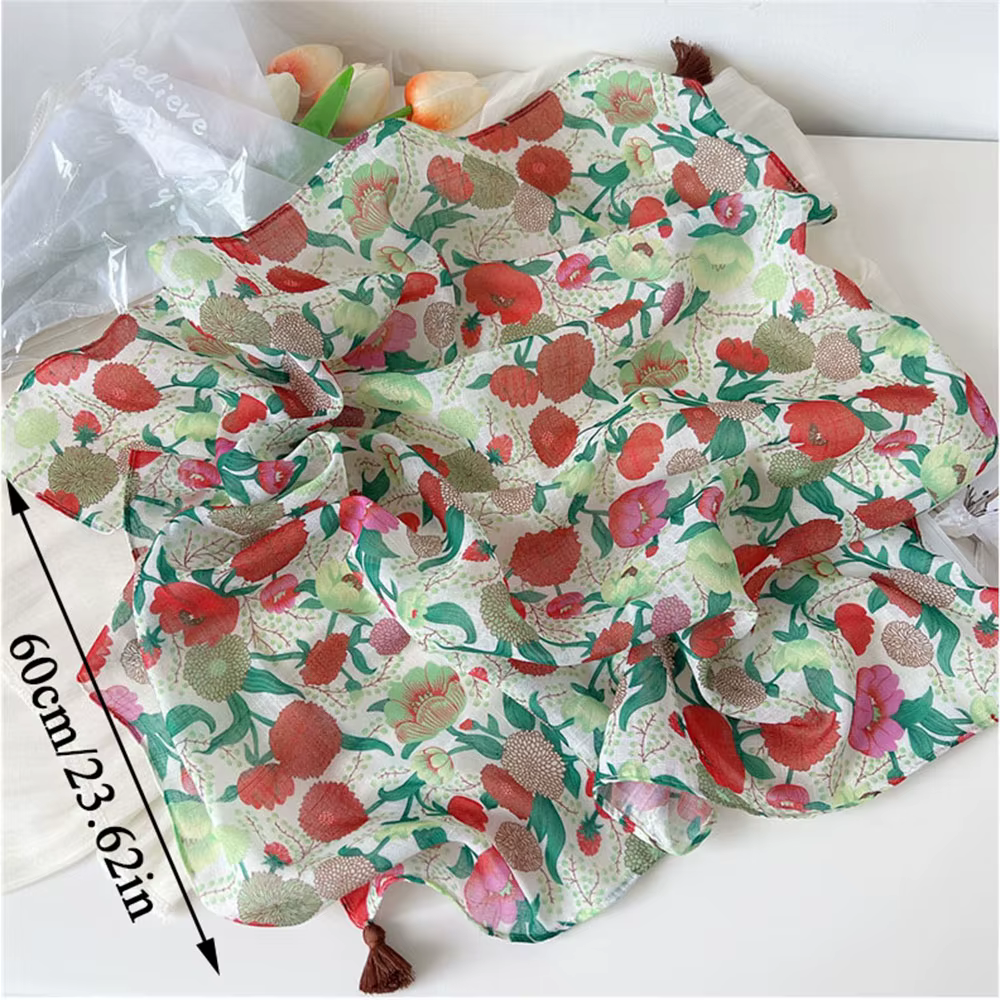 Foulard carré en coton 55/60cm pour femmes
