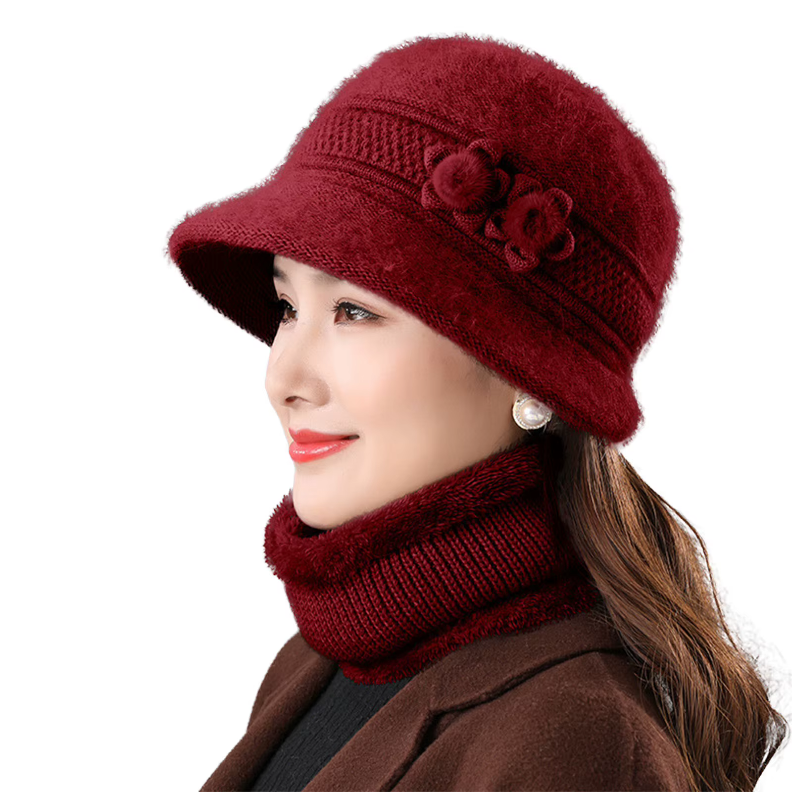 Ensemble chapeau et écharpe cercle Everche pour femme