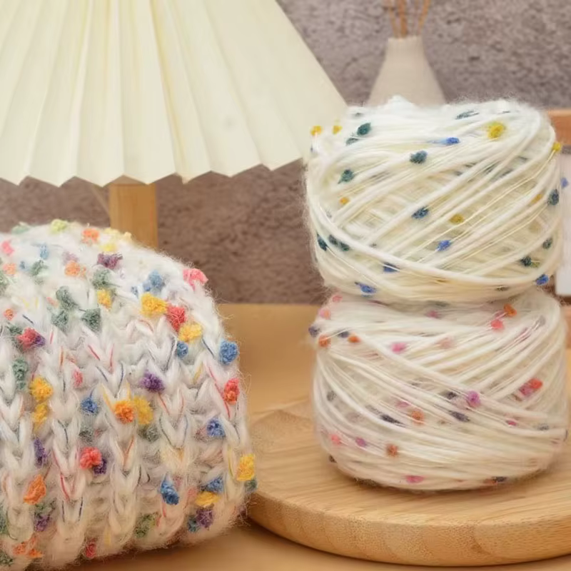 Pelote de Fil de Laine Arc-en-ciel Doux et Mignon pour Bricolage, Écharpe, Couverture, Pull, Crochet, Créatif, Coloré