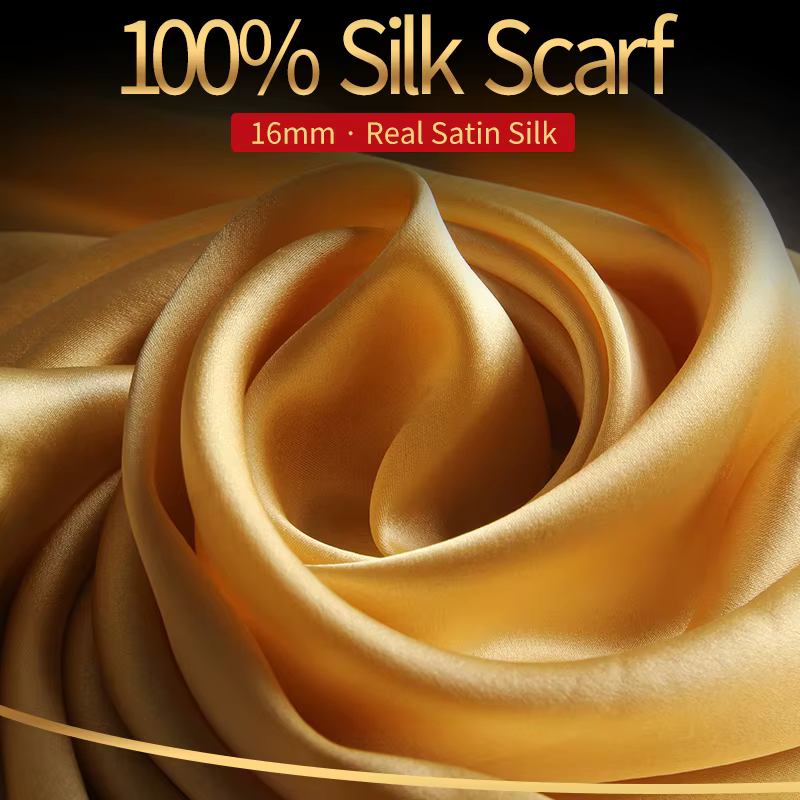 Foulard Long en soie naturelle pour femmes