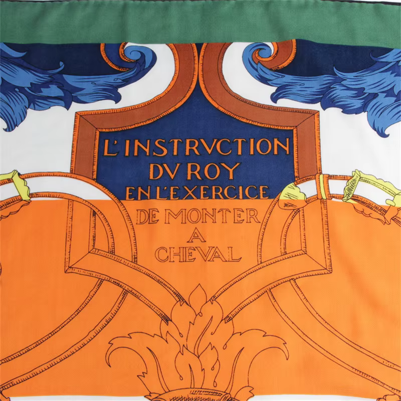 POBING foulard en cachemire de soie femmes roulé à la main ceinture de selle imprimer foulards carrés enveloppes
