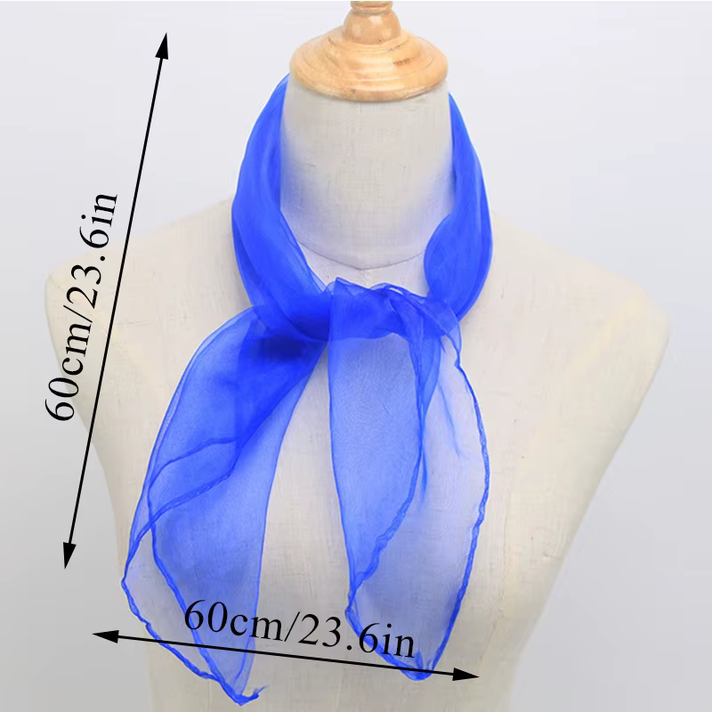 Foulard d'été transparent en mousseline de soie pour femme, châles, bandanas