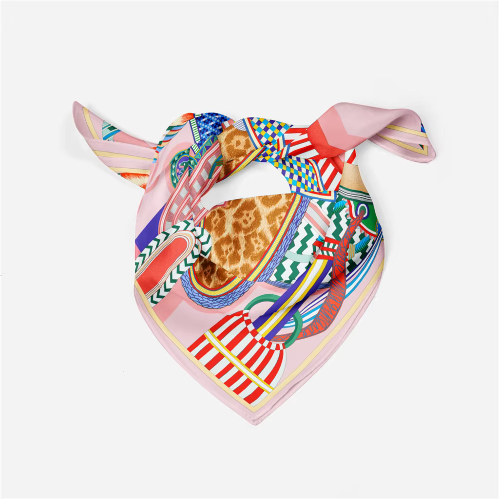 53cm Design magnifique selle marque carré écharpe femme nouvelle Foulard en soie femmes Bandana luxe bandeau Hijab