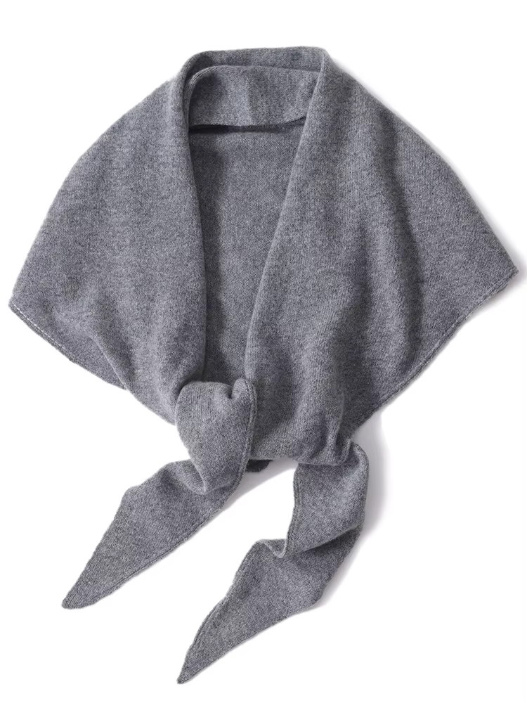 100% laine tricoté grand Triangle châles écharpe femmes automne hiver doux chaud