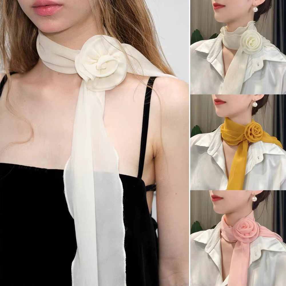 Écharpe en mousseline de soie pour femmes et filles