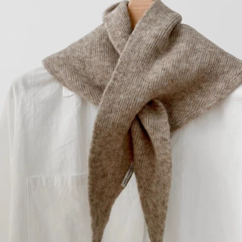 Nouveau coupe-vent cou plus chaud résistant au froid triangulaire tricoté écharpe
