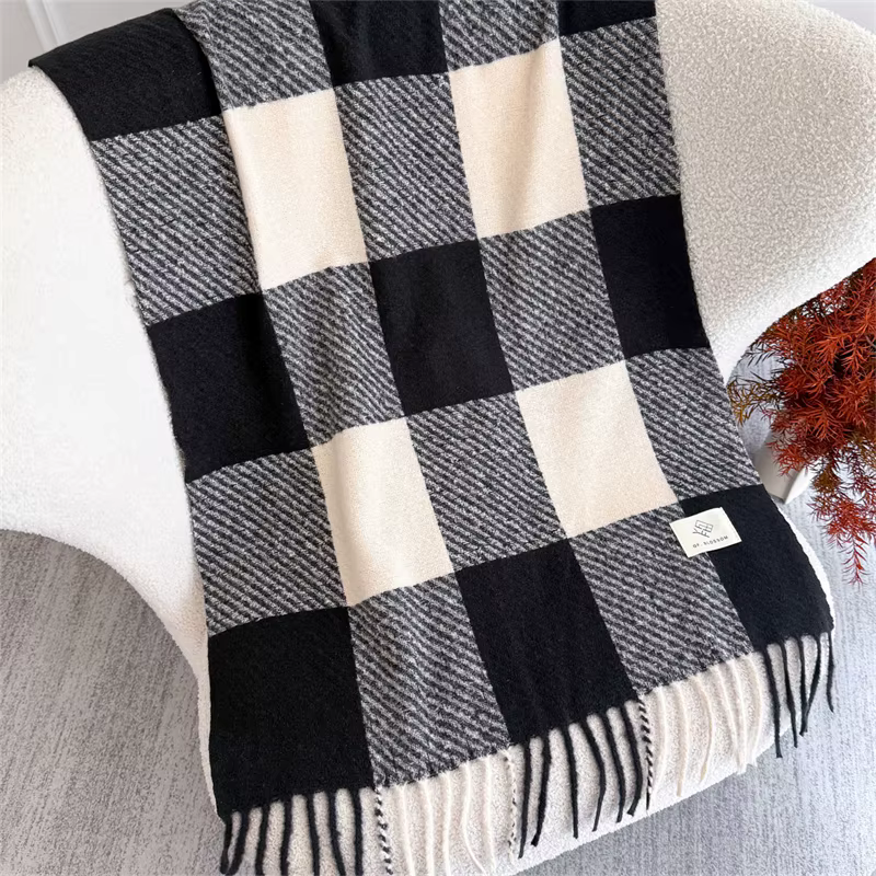 Écharpe en cachemire pour femmes épaissir chaud hiver couverture marque femme luxe qualité châle enveloppement Bufanda