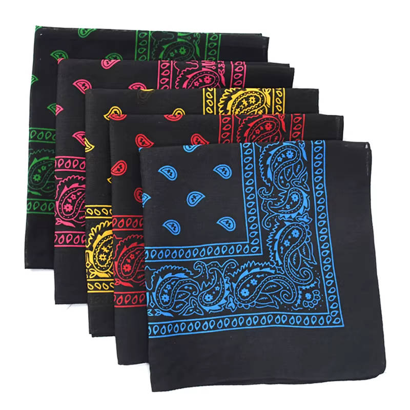 Foulard Bandana Hip Hop noir unisexe