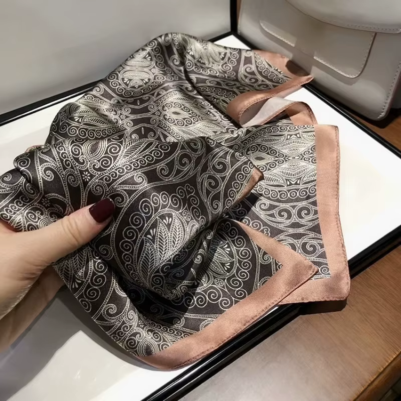 Nouveau Foulard en Soie de Mûrier 100% 12 Momme