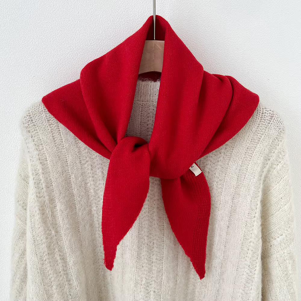 Nouvelle laine tricoté écharpe multi-fonctionnelle chaude triangulaire