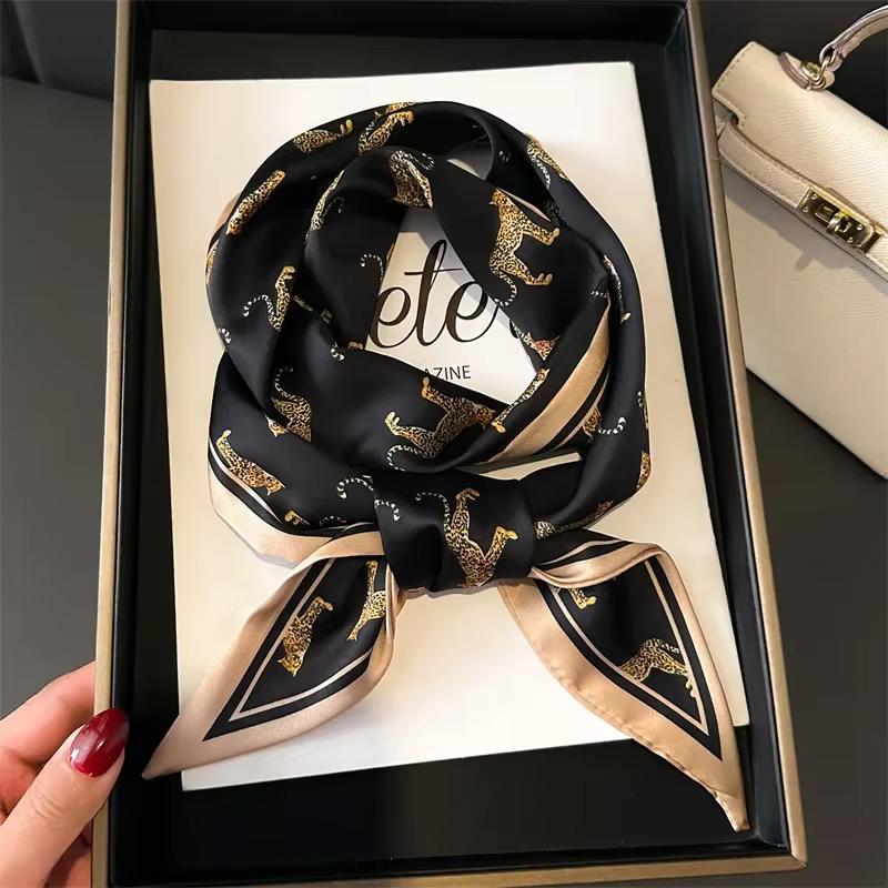 Foulard de tête foulards de cou de cheveux pour femmes sac à main écharpes pour sacs