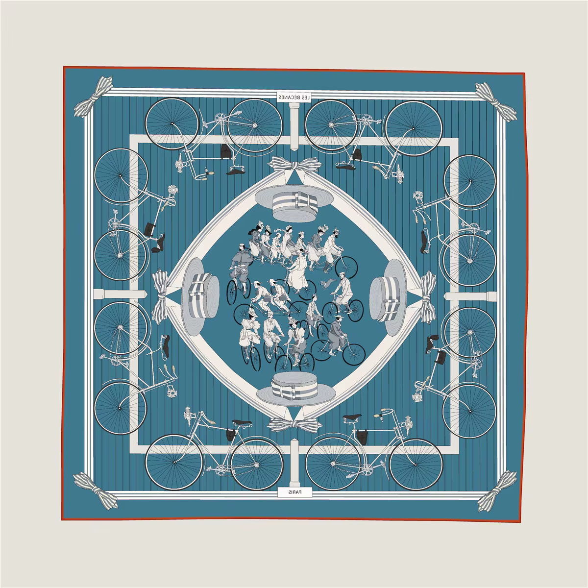 Herms – foulard roulé carré de luxe