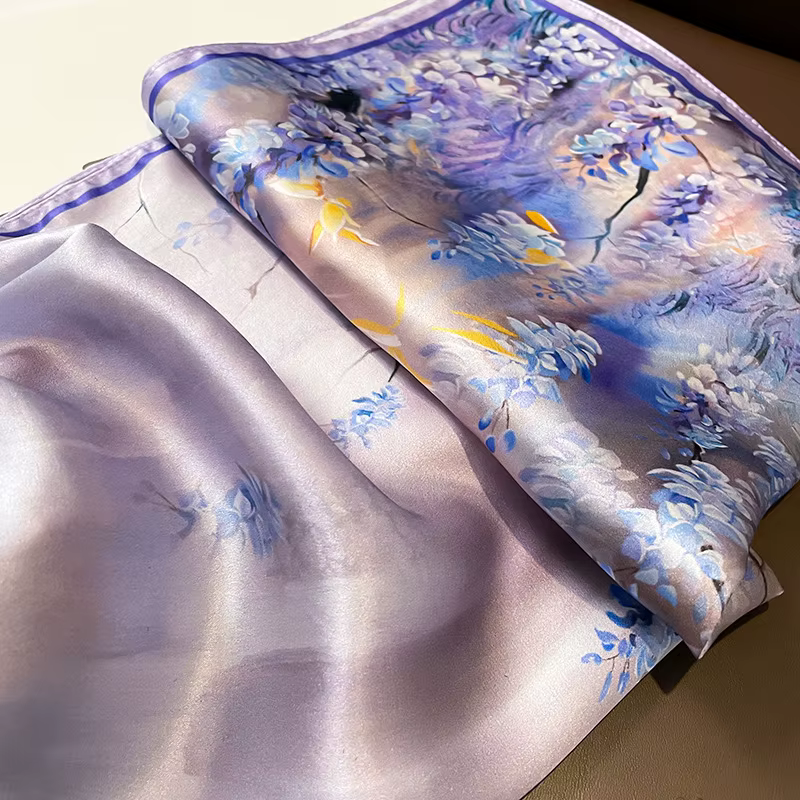 Foulard en soie véritable de mûrier pour femmes