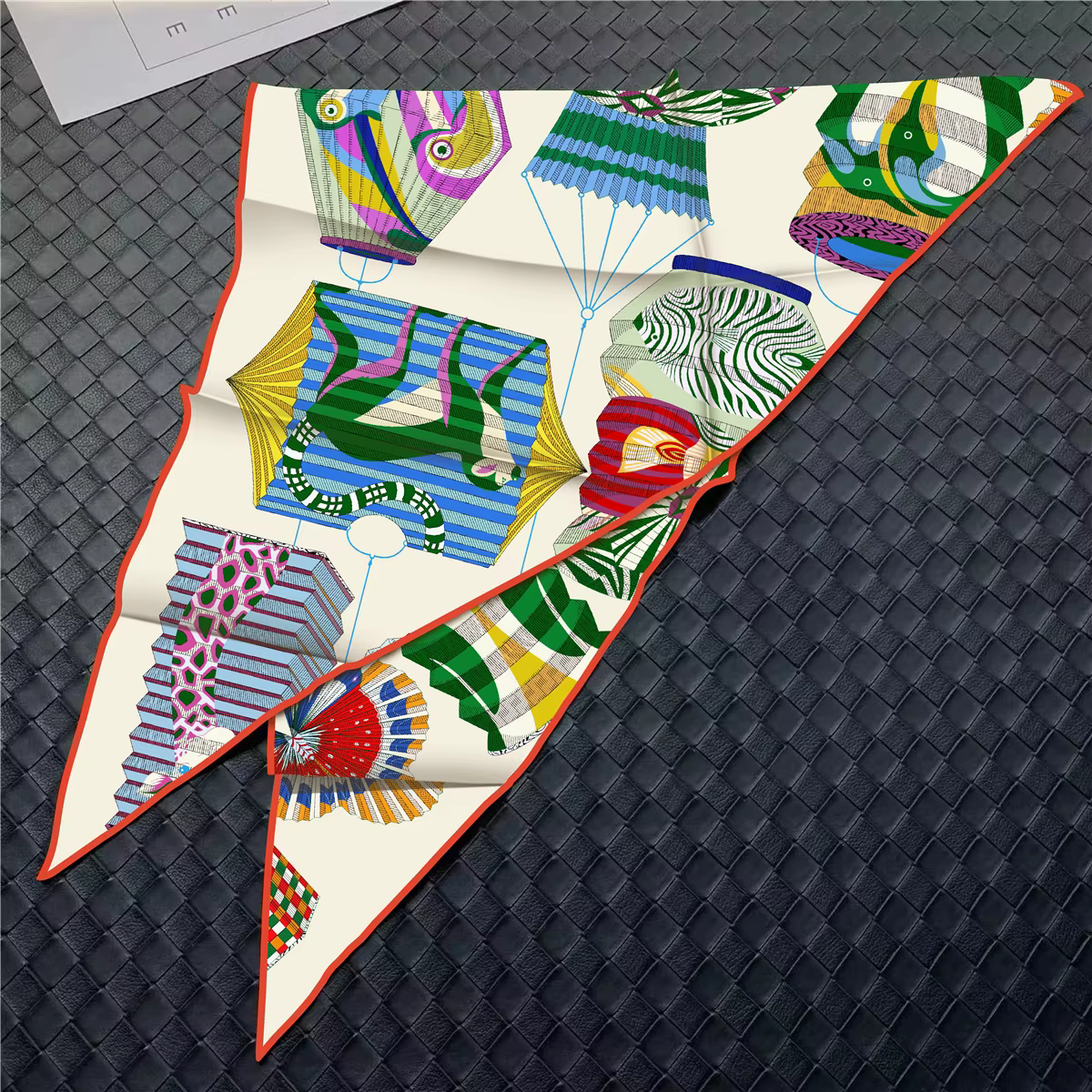 Marque Triangle Foulard femme sergé foulards en soie luxe Bandana bandeau Hijab