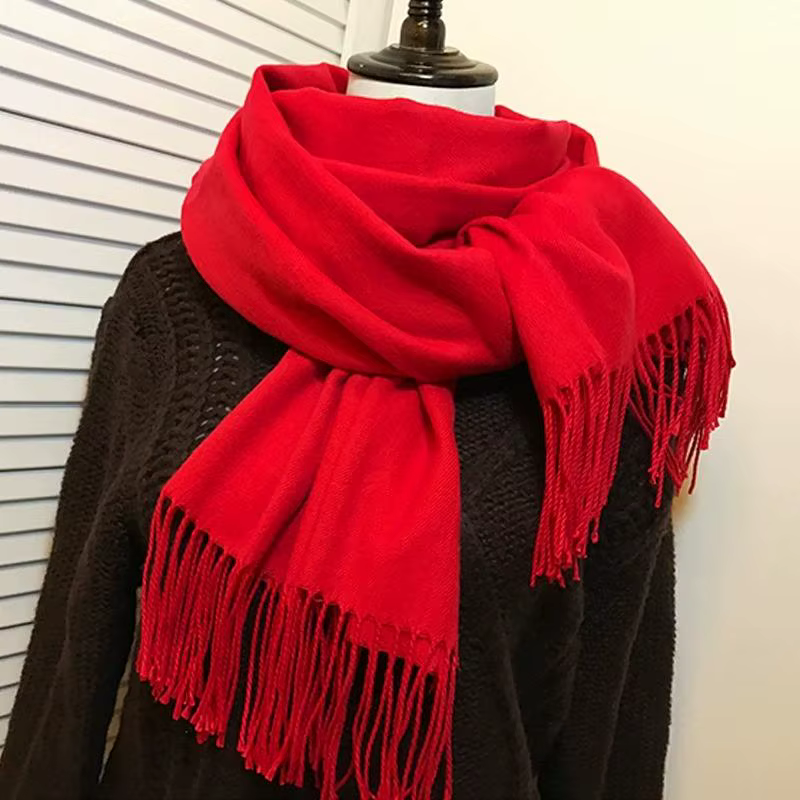 Nouveau foulard noir en cachemire pour femme