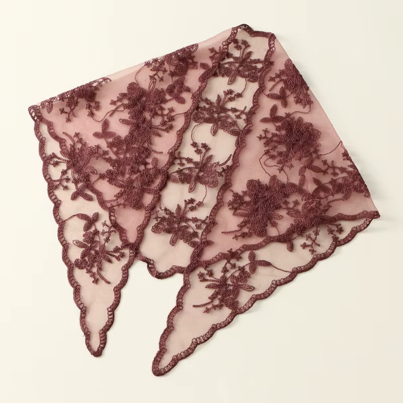 Écharpe en dentelle évidée pour femme