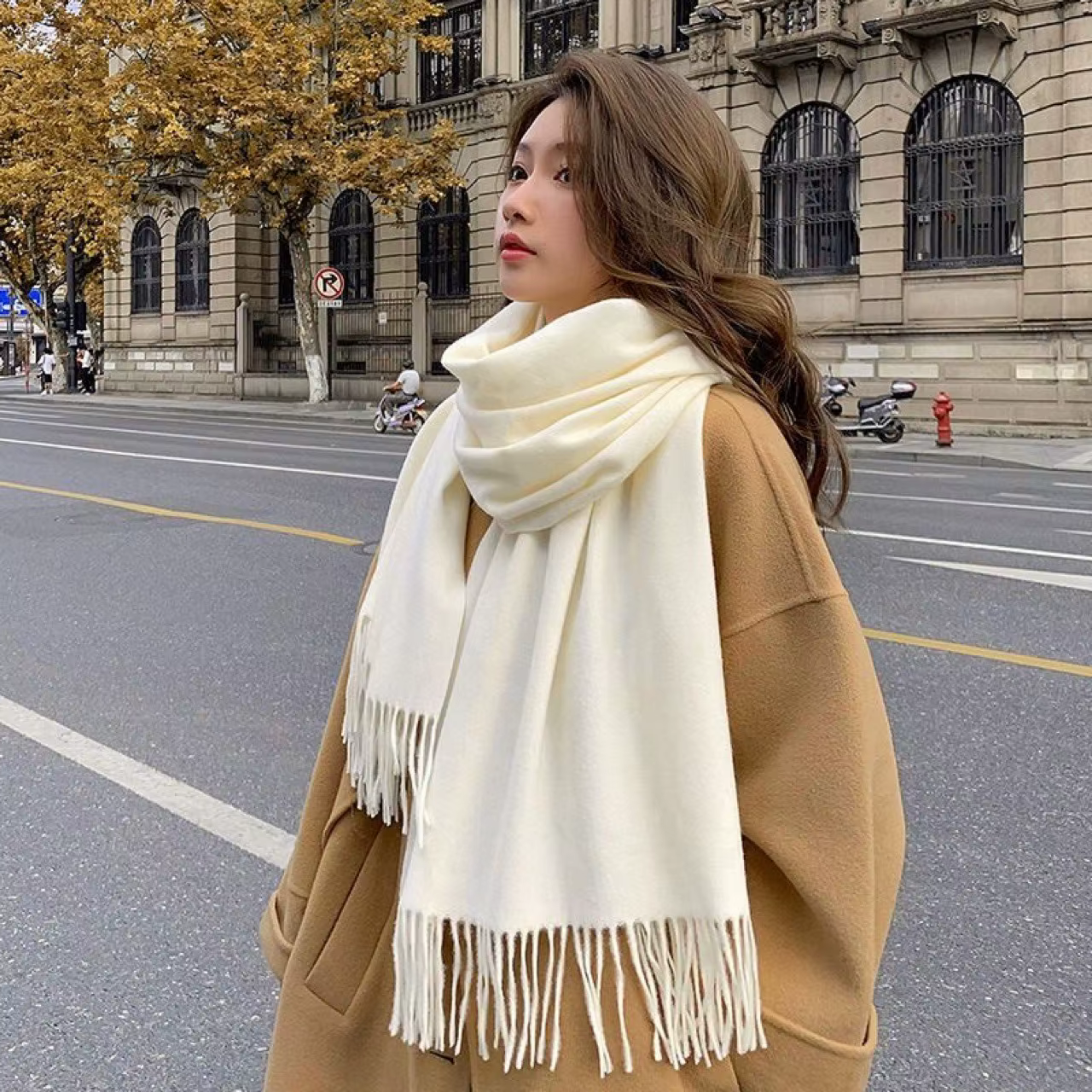 Nouvelles foulards d'hiver pour femmes écharpe en cachemire femme noir dames hiver