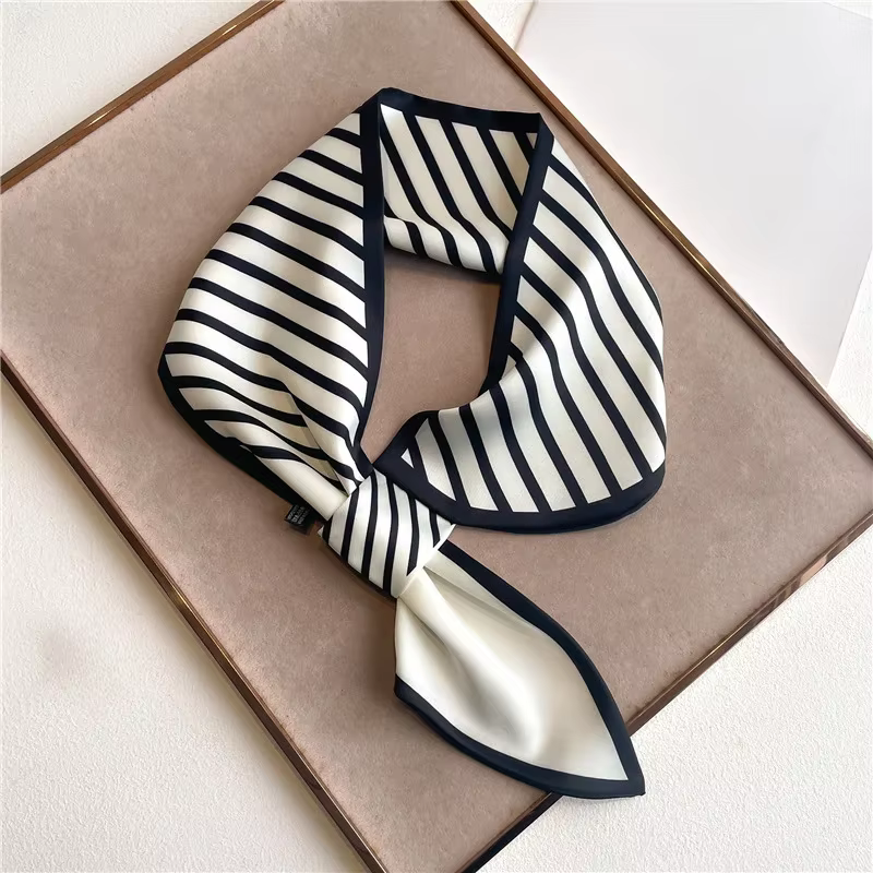 Marque de luxe foulard maigre écharpe pour femmes Satin rubans de soie Bandana dames cou cravate poignet enveloppement