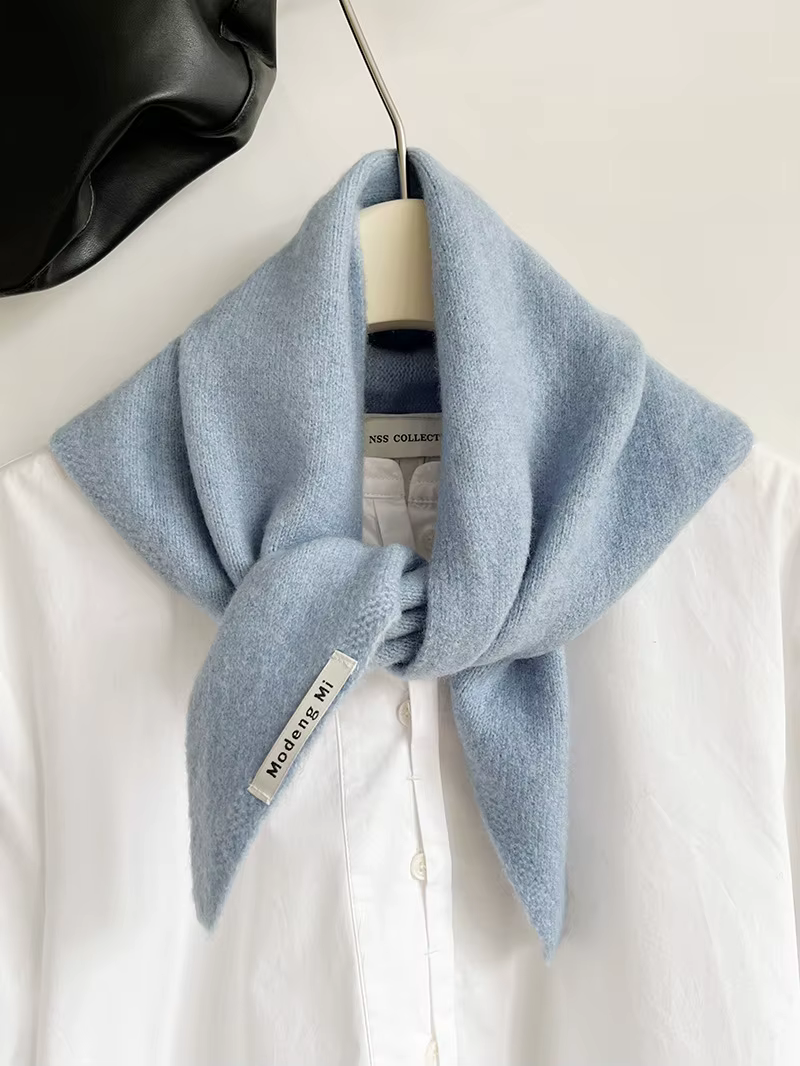 Écharpe triangulaire tricotée en laine Pure pour femmes