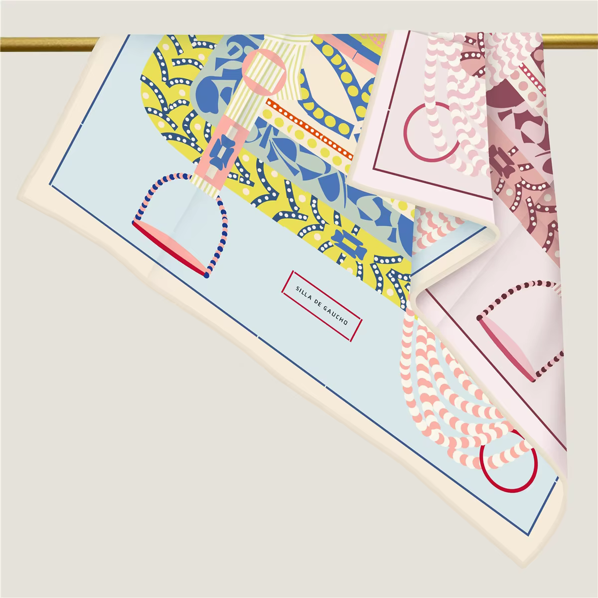 Nouveau 90cm manuel roulé à la main sergé foulard en soie femmes selle Double impression foulards carrés enveloppes