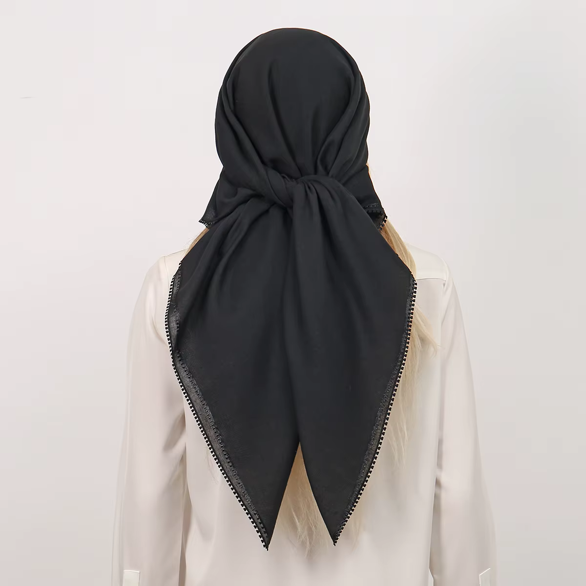 Élégant dentelle carré écharpe châles femme musulman Hijabs dame mode enveloppes été respirant foulard Felame foulards 115*115 cm
