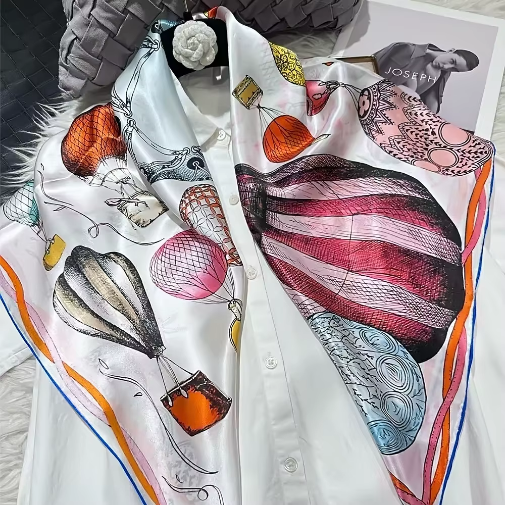 Nouveau printemps 100% foulards carrés en soie de mûrier