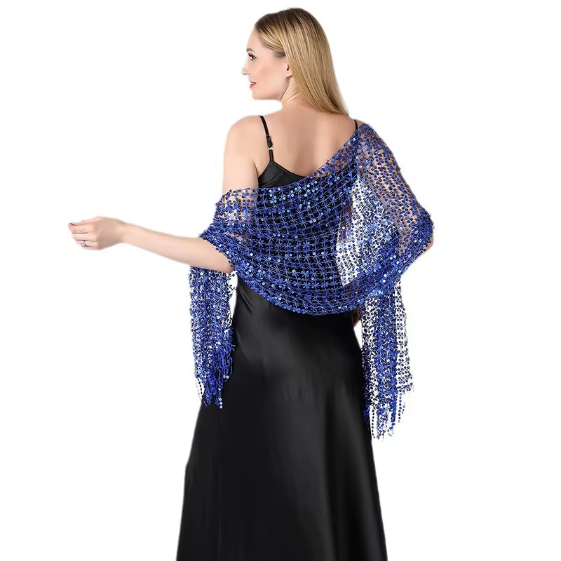 Écharpe à Paillettes Vintage pour Femme