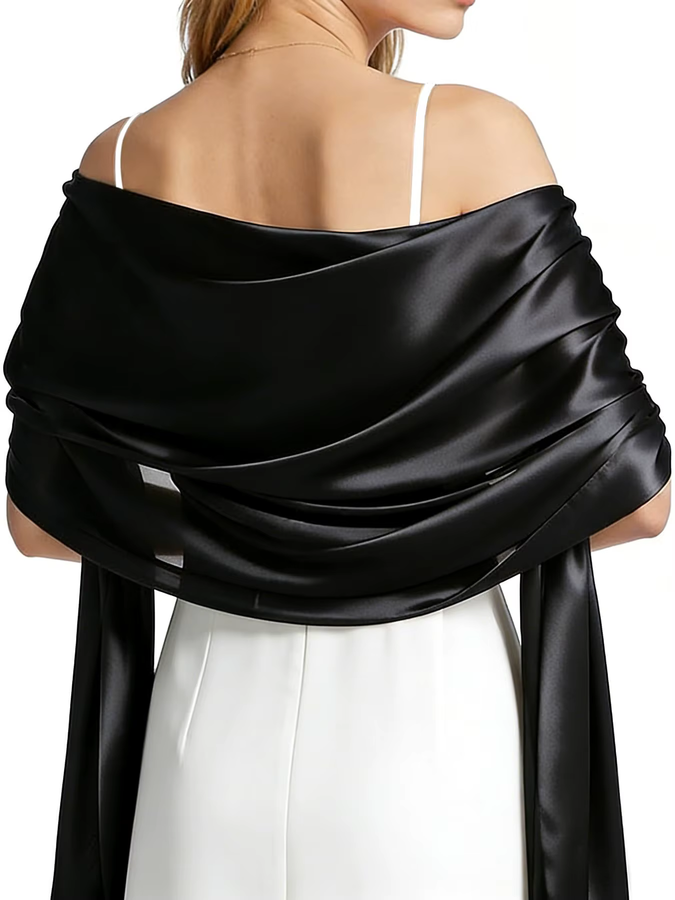 Châle en satin pour femmes