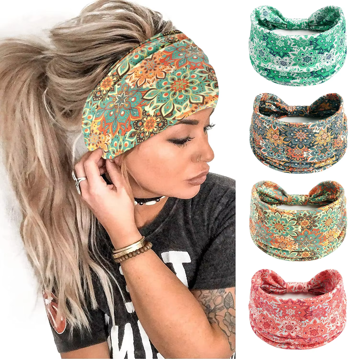 Foulard large imprimé de Style bohémien pour femmes