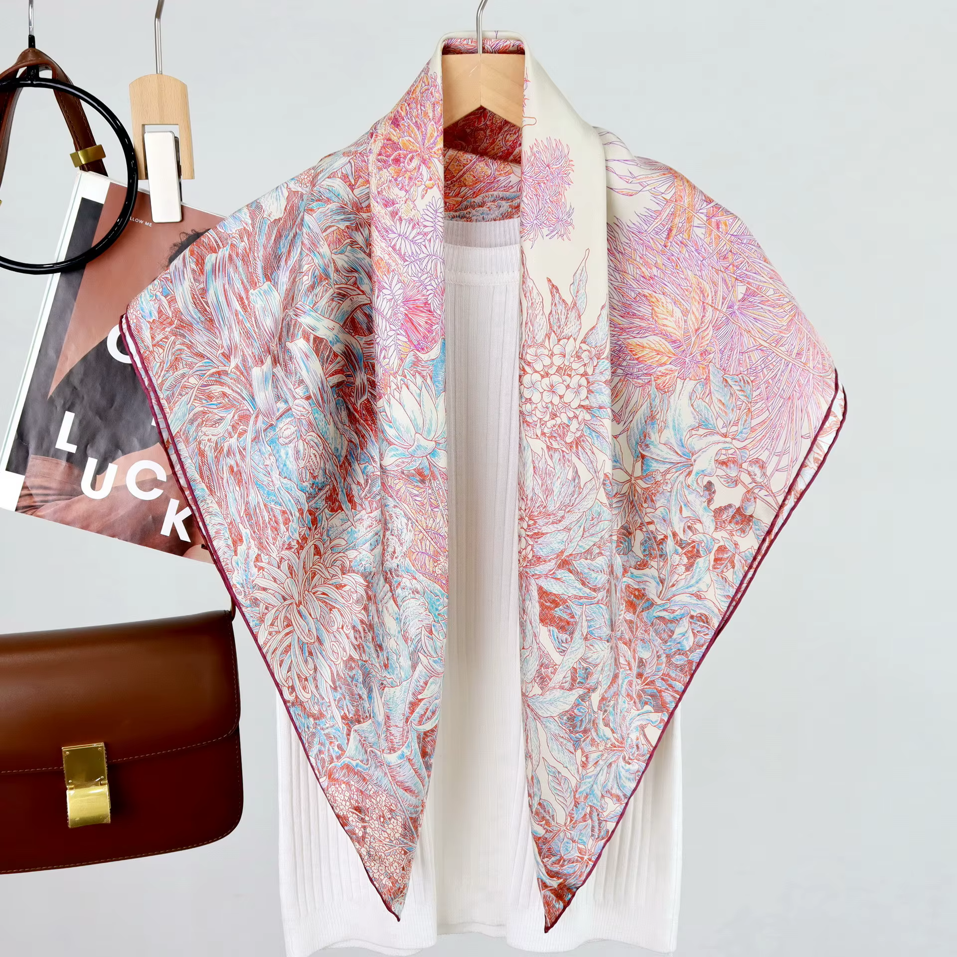 Foulard de mûrier pur 90CM
