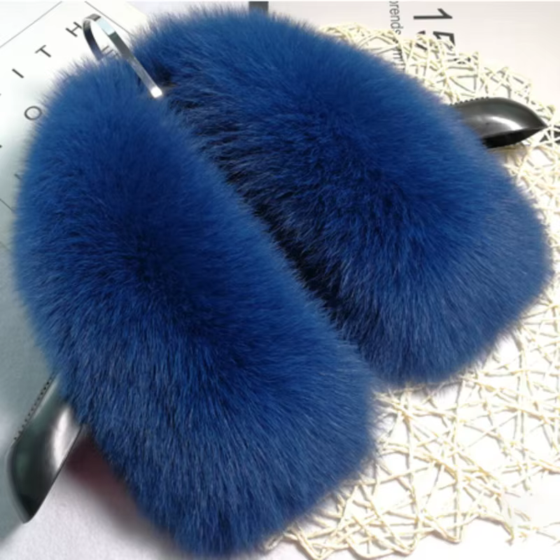 Écharpe en fourrure de renard hiver femmes 100% véritable col