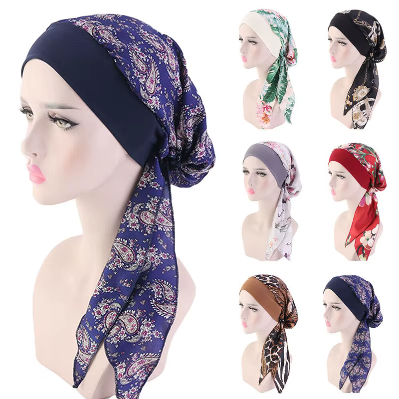 Foulard de tête pour femme contre le cancer