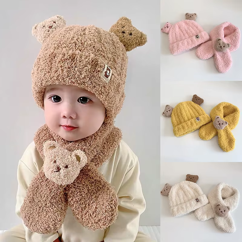 Chapeau et écharpe pour bébé